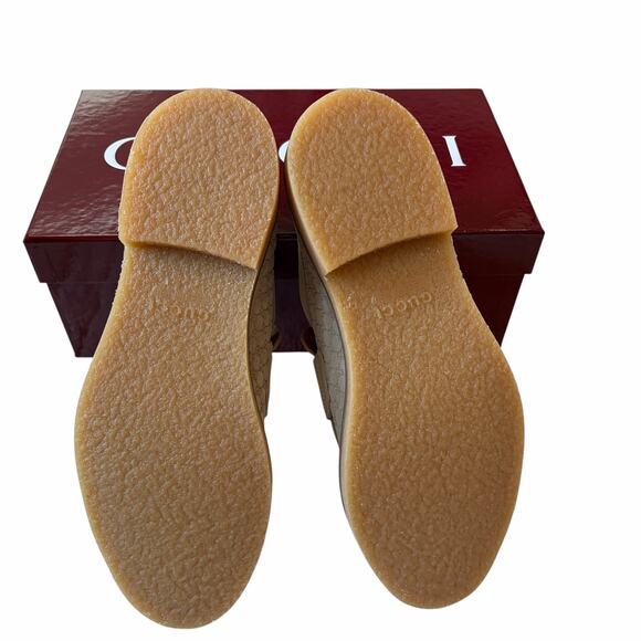 Gucci Web GG Monogram Suede Loafers Beige 831289 Mens 11.5 US 12 NEW main image 9